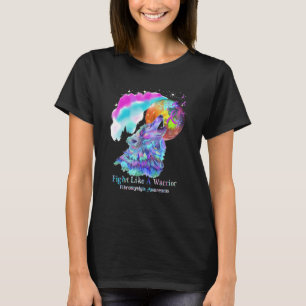 Kamp som en Varg Lila Ribbon Fibro Fibromyalgia T Shirt