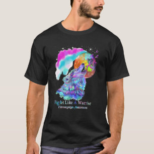 Kamp som en Varg Lila Ribbon Fibro Fibromyalgia T Shirt