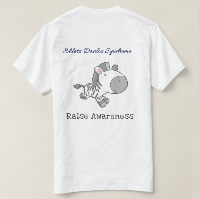 Kamp som en Zebra EDS-medvetenhet T-Shirt (Design baksida)