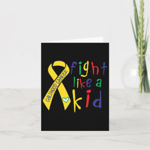 Kamp som Kid Guld Ribbon Children Cancer Awaren Kort