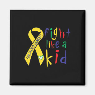 Kamp som Kid Guld Ribbon Children Cancer Awaren Magnet