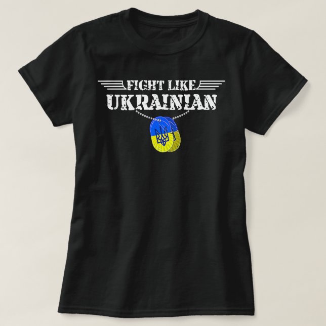 Kamp som ukrainskt stöd ukrainskt Zelensky Ukr T Shirt (Design framsida)
