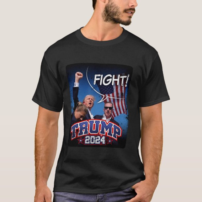 KAMP Vote Donald Trump 2024 supporter politiskt T Shirt (Framsida)