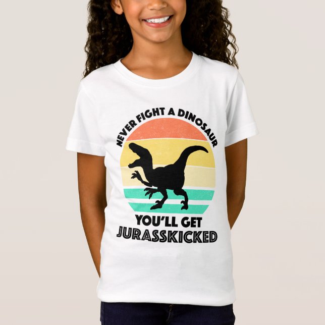 Kämpa aldrig en doktor - du får Jurasskick T Shirt (Framsida)