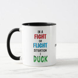 Kämpa eller Fly och Kaffe Rolig Humor Mugg