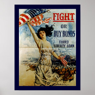 Kämpa eller köpa obligationer ~ Tredje liberty Loa Poster