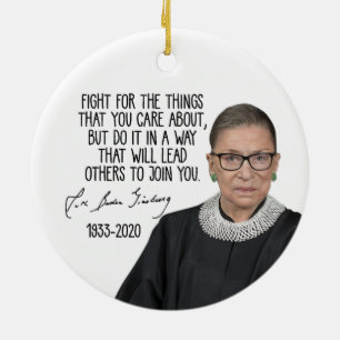 Kämpa för sak du bryr dig om RBG Julgransprydnad Keramik
