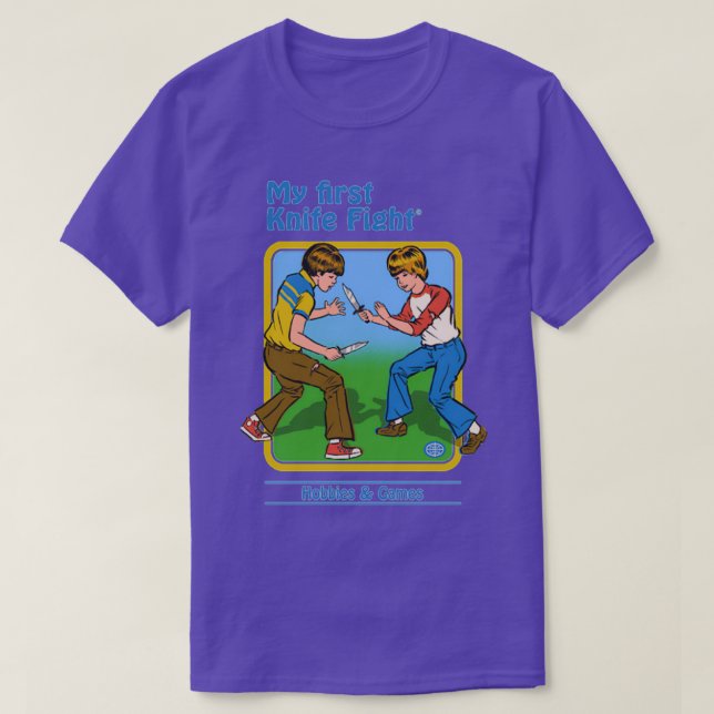 Kämpa min kamp knivar mitt första knivar-krig t shirt (Design framsida)