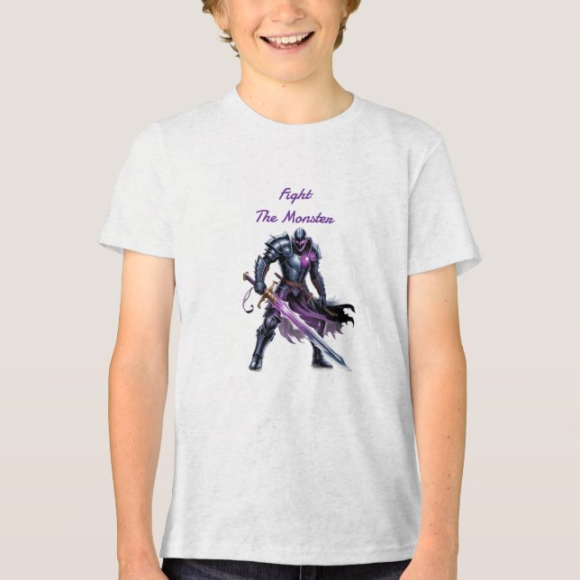 Kämpa monstret t shirt (Framsida)