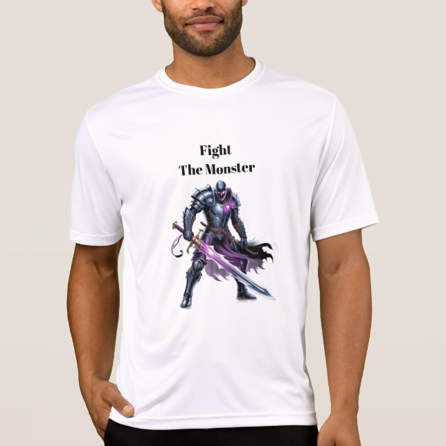 Kämpa monstret t shirt (Framsida)