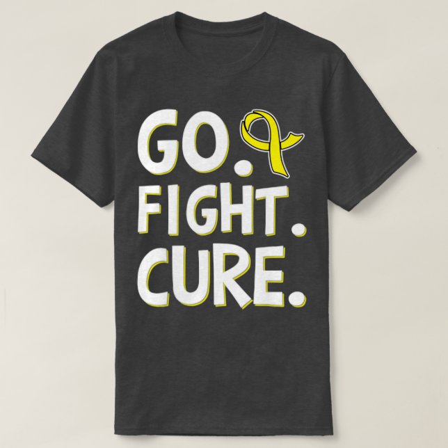 Kämpa mot cancer i barndomen i Guld T Shirt (Design framsida)