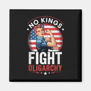 Kämpa mot oligarki Protestskylt Demokrati Inga kun Magnet