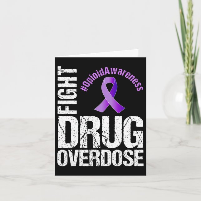 Kämpa mot överdosering av opioider medvetenhet 1  kort (Framsida)