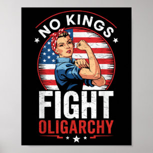 Kämpa Oligarki Protest Tecken Demokrati Inga Kunga Poster