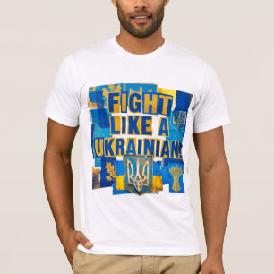 Kämpa som en ukrainare. Ukrainas statsvapen. T Shirt