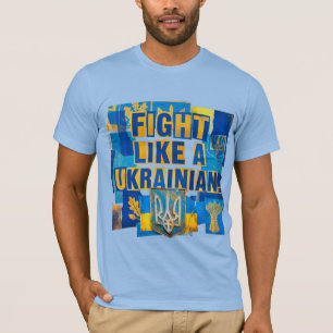 Kämpa som en ukrainare. Ukrainas statsvapen. T Shirt