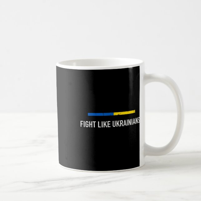 Kämpa som ukrainare Stöd Ukraina Jag står med  Kaffemugg (Höger)