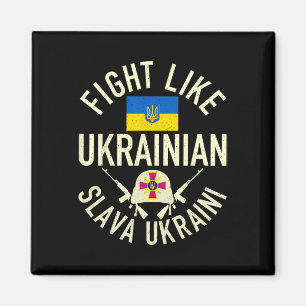 Kämpa som ukrainare Stöd Ukraina Jag står med  Magnet