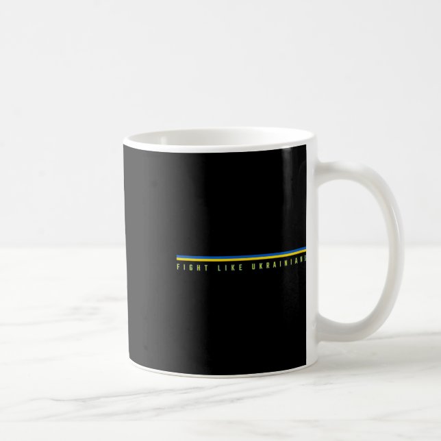 Kämpa som ukrainare - Stöd Ukrainas krigare - Kaffemugg (Höger)