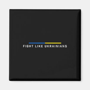 Kämpa som ukrainsk ukrainsk flagga stöd magnet