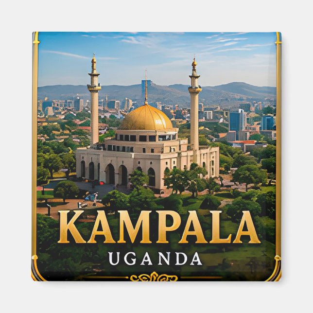 Kampala Seven Hills och Ugandas nationalmoské Magnet (Framsidan)