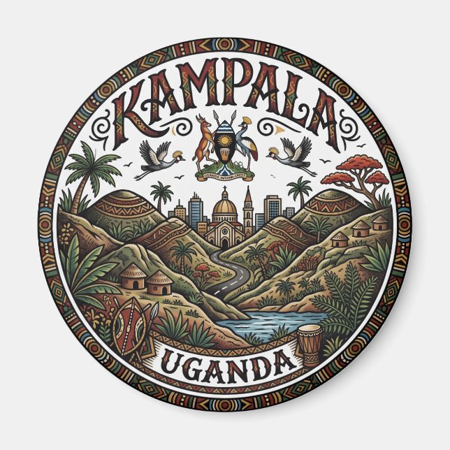 Kampala Seven Hills Uganda Magnet (Framsidan)