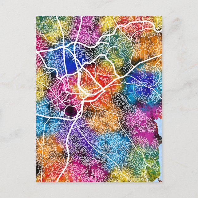 Kampala Uganda City Karta Vykort (Framsida)