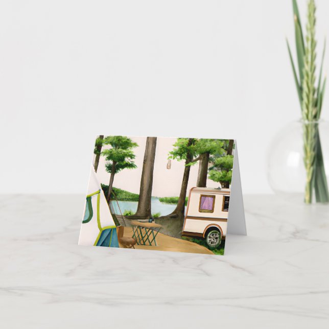 Kampan är en symbol för sommaren i många land runt tack kort (Framsida)