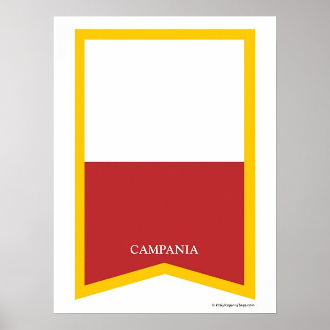 Kampaniens Italien Region Art Poster (Framsidan)