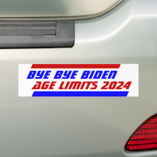 Kampanj 2024 ÅLDERSGRÄNSER BYE BIDEN Bildekal