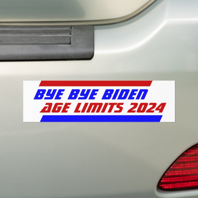 Kampanj 2024 ÅLDERSGRÄNSER BYE BIDEN Bildekal (På Bil)