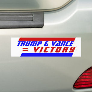 Kampanj 2024 President TRUMP JD VANCE = VICTORY Bildekal
