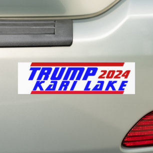 Kampanj 2024 President TRUMP & KARI SJÖ, omröstnin Bildekal
