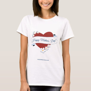 Kampanj Evenemang Röda Hjärtat Glad mors dag T Shirt