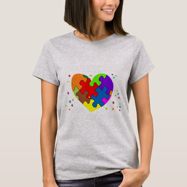 Kampanj för att öka medvetenheten om autism hos kv t shirt (Framsida)