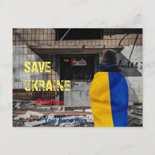 kampanj för att stoppa krig i Ukraina Vykort