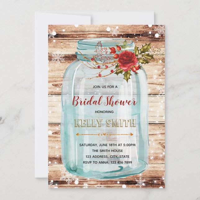 Kampanj för festen burk under julmässan inbjudningar (Framsida)