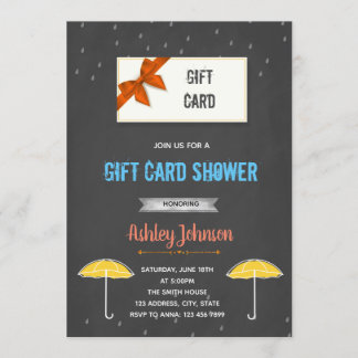 Kampanj för gigkortsduschfest inbjudningar