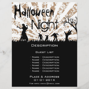 Kampanj för Halloween-event Reklamblad