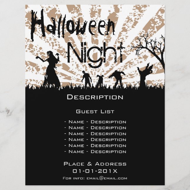 Kampanj för Halloween-event Reklamblad (Framsidan)