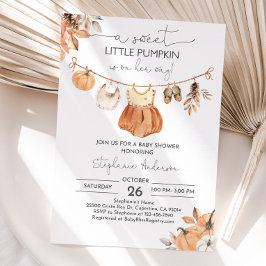 Kampanj för kalldusch av typen Fall Pumpkin Baby d Inbjudningar