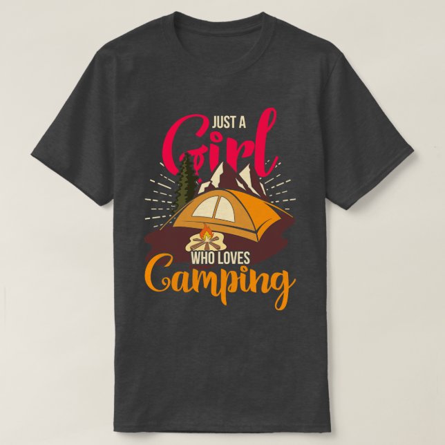 Kampanj för marschkamp, kvinnor, Camper Girls T Shirt (Design framsida)