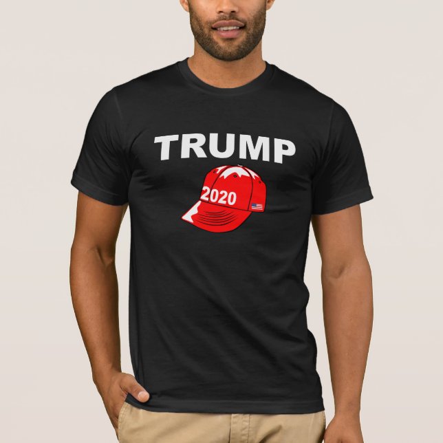 Kampanj för president för rött lock för trumf 2020 t shirt (Framsida)