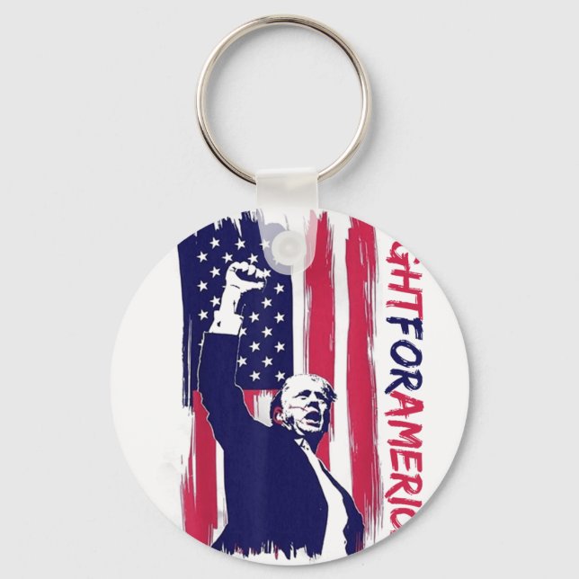 Kampanj för USA-trump 2024_1 Nyckelring (Framsida)