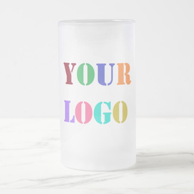 Kampanj Glas Kaffe-/Ölmugg Mall med Logotyp Frostat Ölglas (Center)