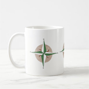 Kampanj, klätterkompass utomhusentusiaster kaffemugg
