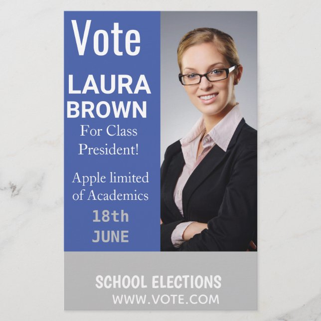 Kampanj-mall för val flygblad (Framsidan)