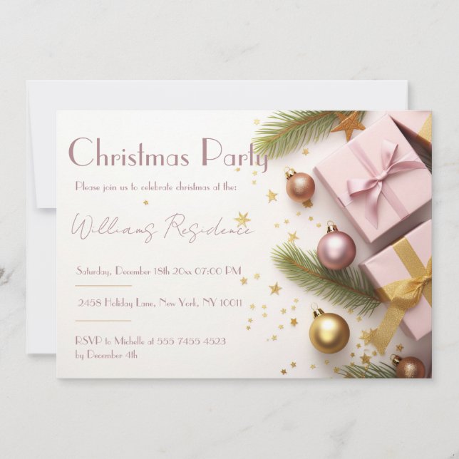 Kampanj om julfest i Elegant Inbjudningar (Framsida)