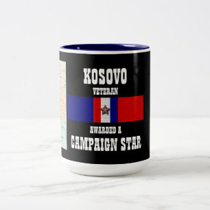 KAMPANJ STAR KOSOVO VETERAN Två-Tonad MUGG