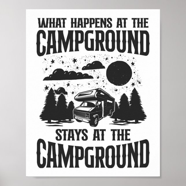 Kampanj vad som händer på campingplatserna på poster (Framsidan)